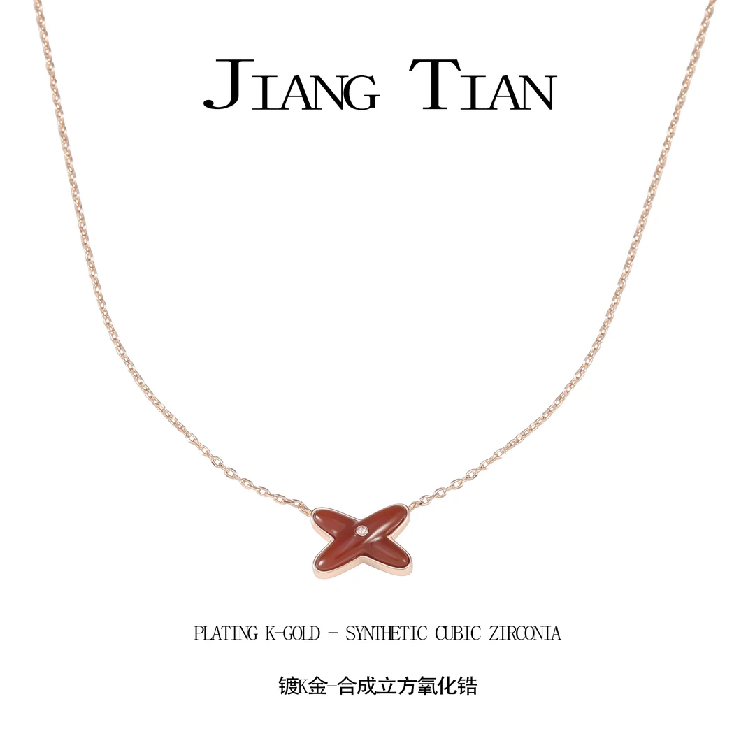 铜合金项链 CNC精工  x气质轻奢项链  P1226