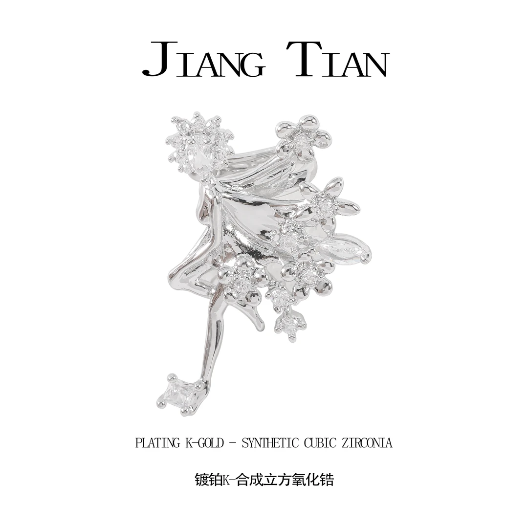 铜合金合成锆石耳饰 气质轻奢时尚耳骨夹 2087