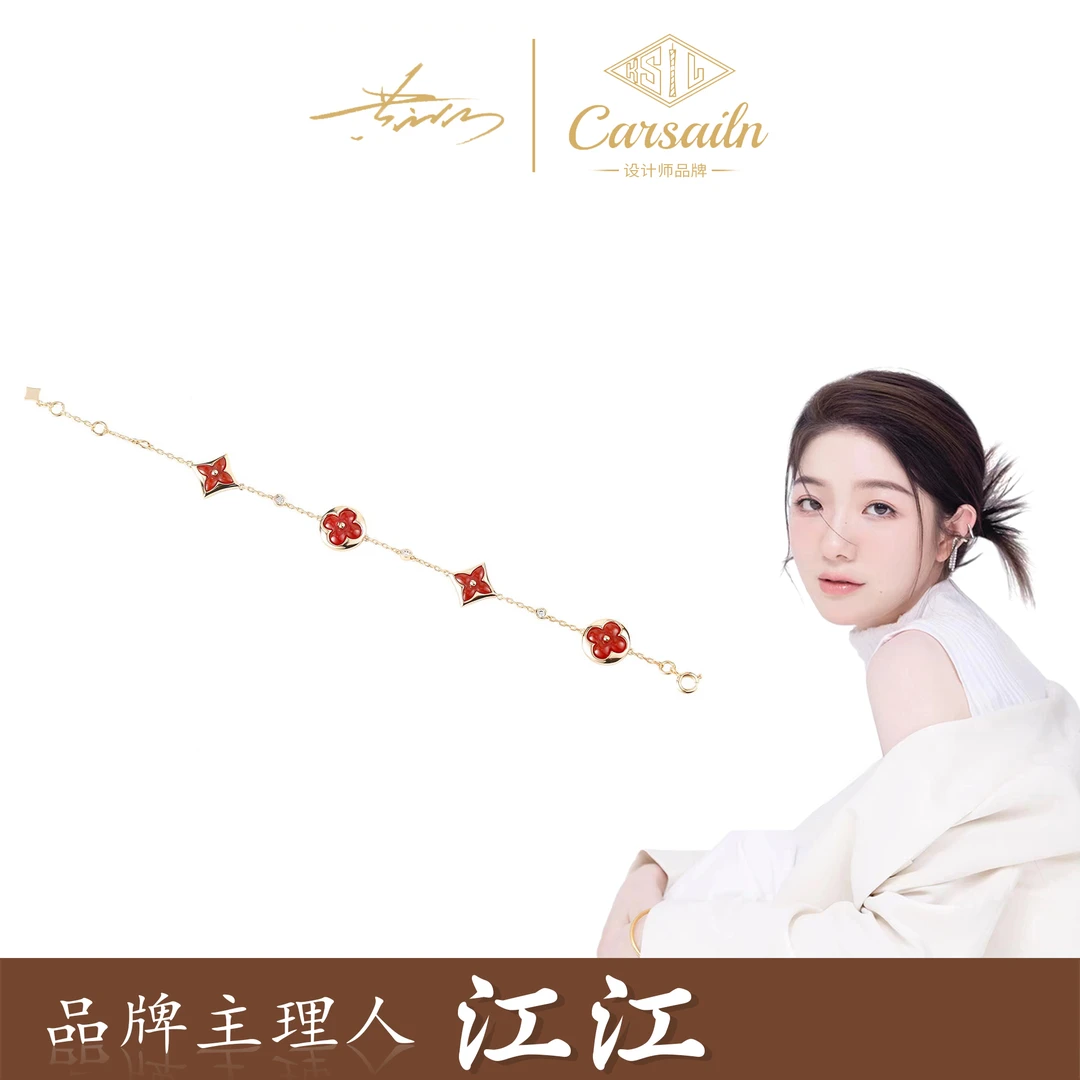 铜合金锆石手链 CNC精工 红色小尖小圆手链  b3024