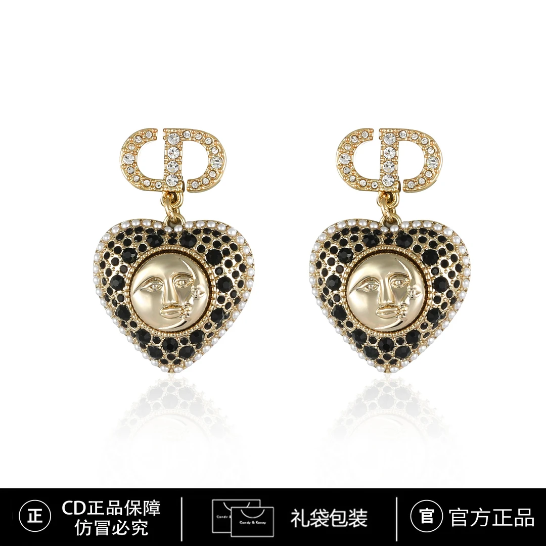 铜合金仿珍珠耳饰 CNC精工 锆石CD小香风气质耳钉 4000