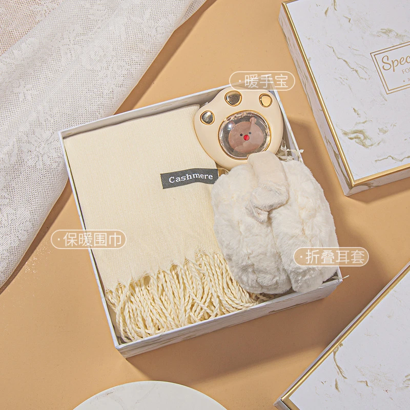 生日礼物女生实用的送给女友朋友闺蜜高级感秋冬季围巾礼盒圣诞节