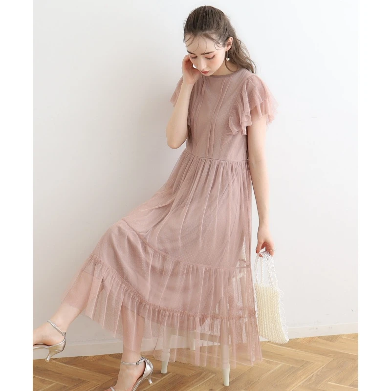 【强哥外贸】 夏季新款 C 蕾丝显瘦气质收腰波点连衣裙