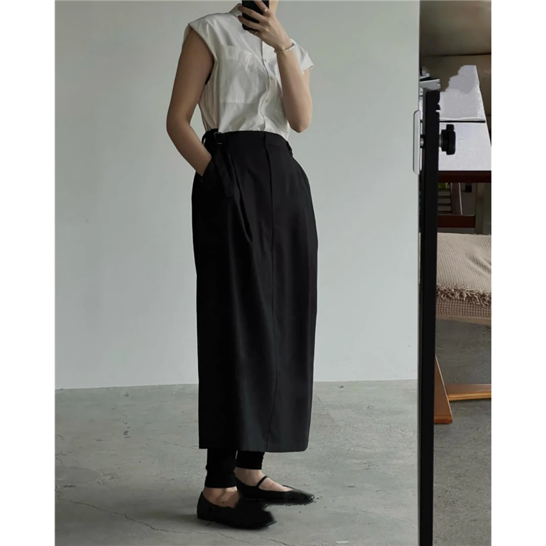 【强哥外贸】 秋季新款 松本 极简风拼接设计假两件连衣裙休闲