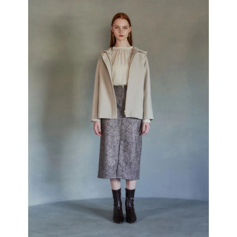 【强哥外贸】秋冬上新 Y 显瘦印花百搭气质高腰休闲半身裙