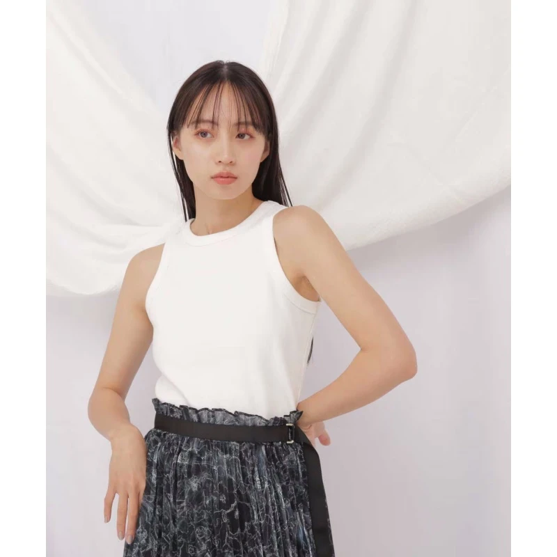 【强哥外贸】 夏季新款 J 有机棉百搭气质无袖透气上衣背心时尚通勤