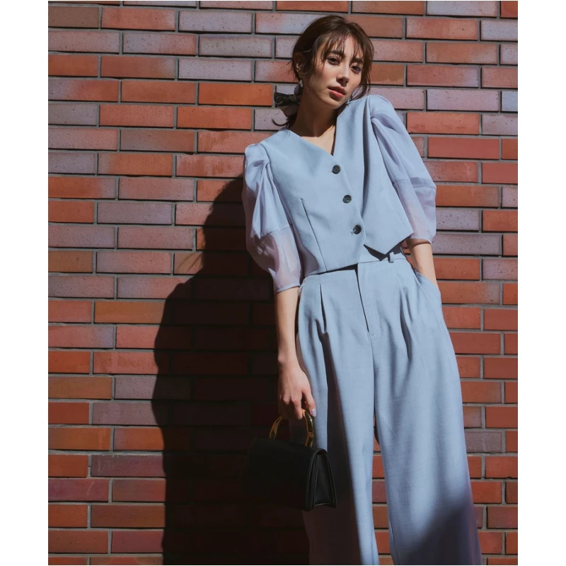 【强哥外贸】日系品牌 夏季新款 J 时尚百搭纯色阔腿裤简约休闲裤