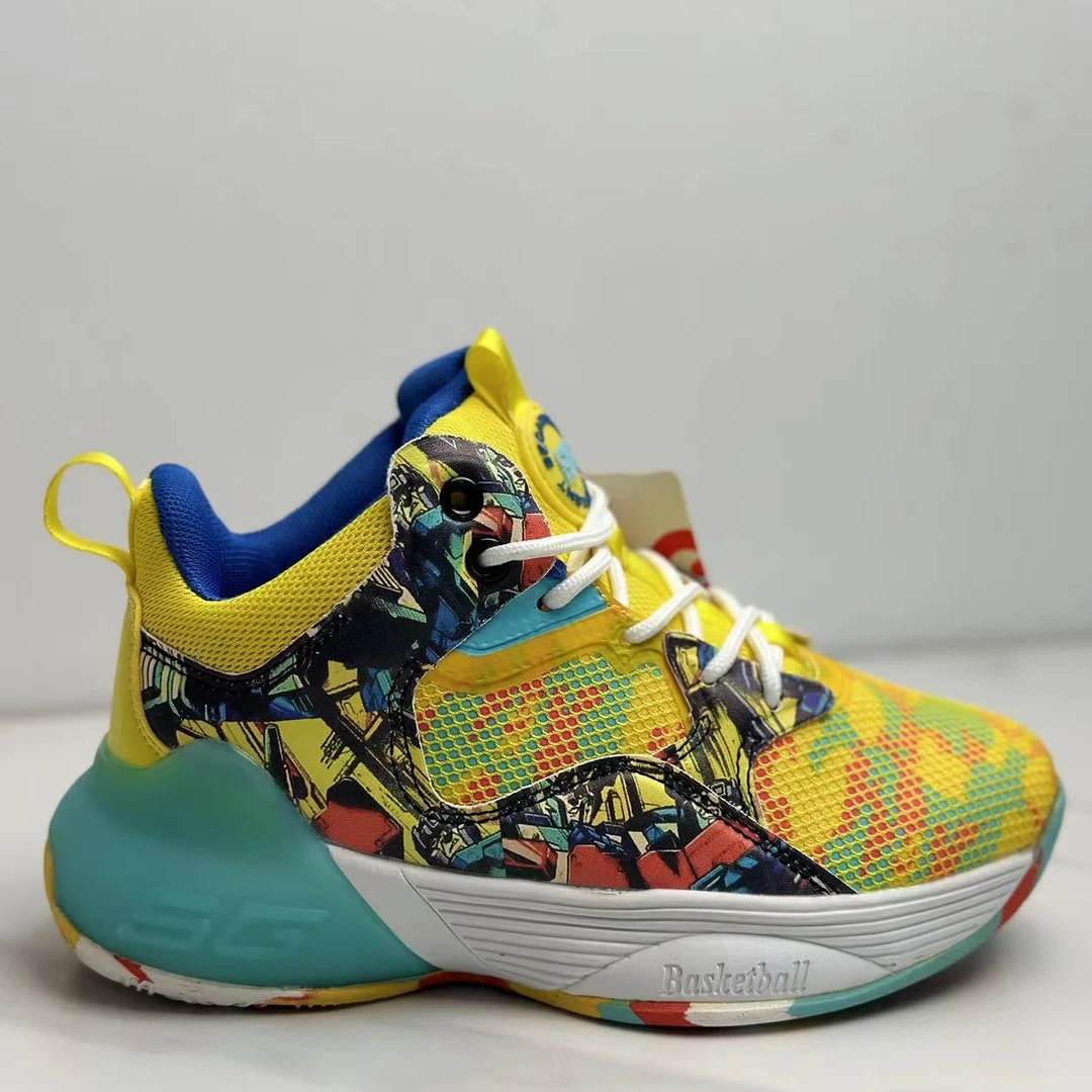 2024春秋新款篮球鞋皮网透气儿童运动鞋女中大童男旋转扣跑步5006