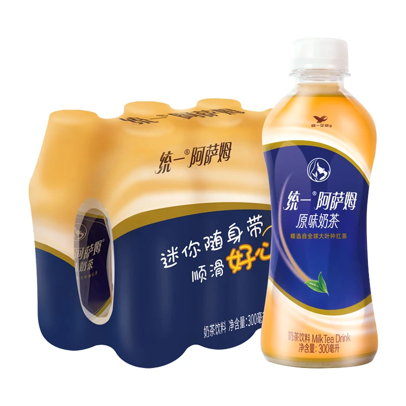 统一阿萨姆奶茶原味奶茶300ml×6瓶阿萨姆奶茶原味奶茶饮料奶饮品