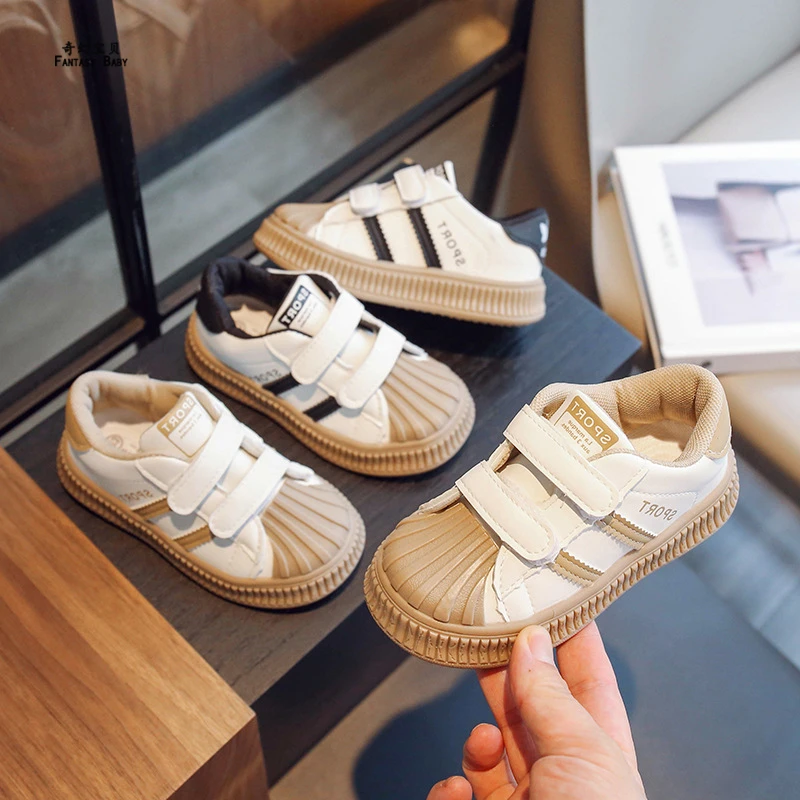 回力潮品板鞋宝宝鞋贝壳头儿童鞋子2023秋季新款小童男童小白鞋潮