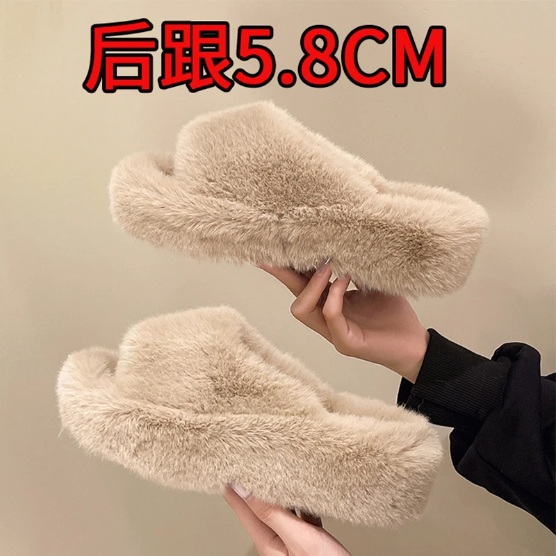 毛毛拖毛绒拖鞋学生厚底防滑网红爆款外穿棉拖鞋时尚居家显瘦毛拖