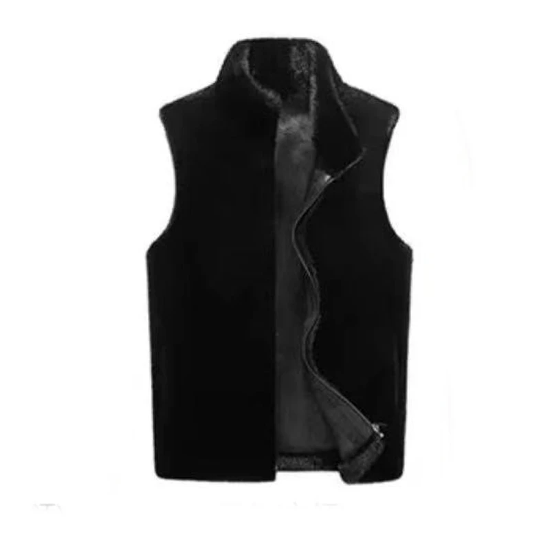 海宁男士新款双面穿休闲时尚背心马甲立领保暖男款立领短款纯色男