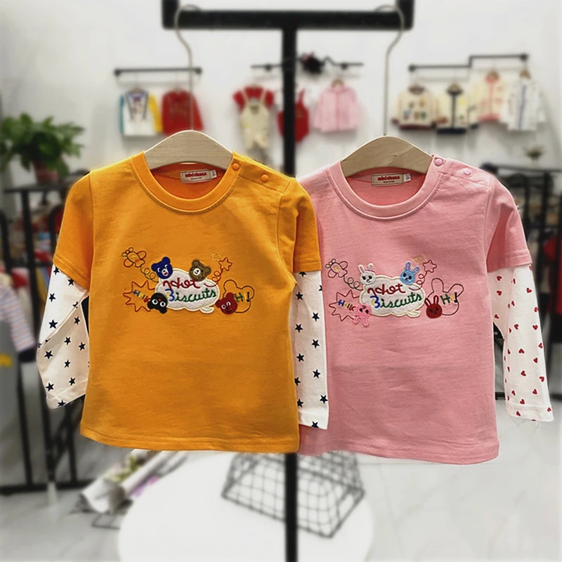男女童卫衣秋春新款童装儿童宝宝1岁3上衣小童打底衫卡通批发2505