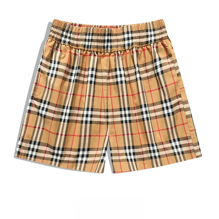 男女短裤情侣款沙滩裤运动时尚宽松格子休闲裤薄款潮