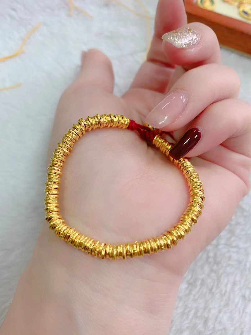 足金999饰品 卡4盘缠铃铛手链  20 克