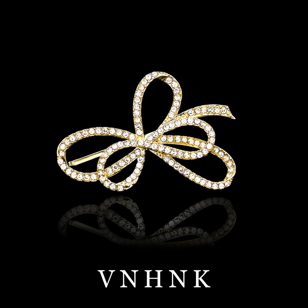 铜合金合成锆石耳饰 美可儿 E443  金色气质小众精致单只耳夹