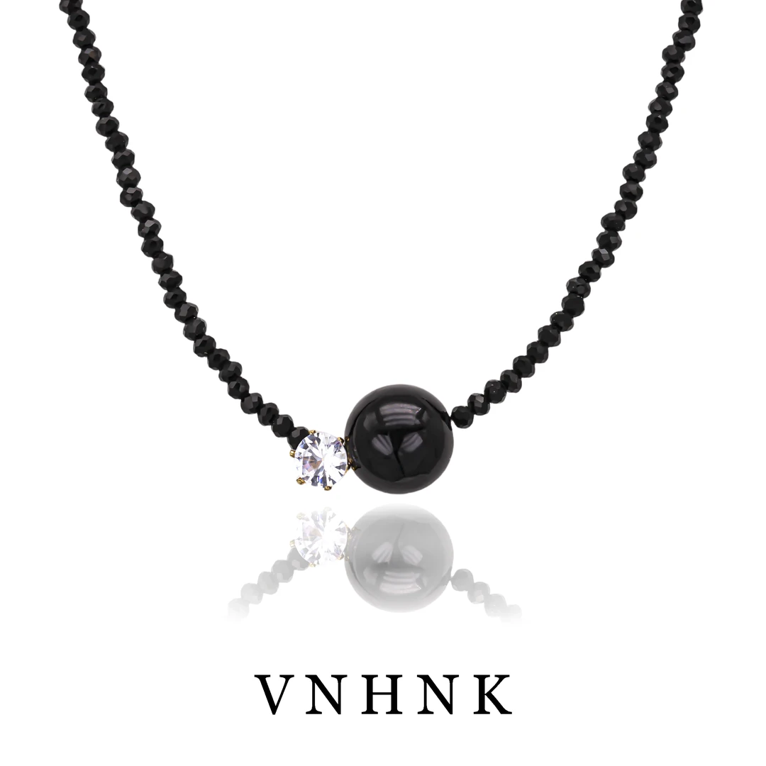 钛钢项链 美可儿    S201   黑色（47cm14mm）时尚气质项链