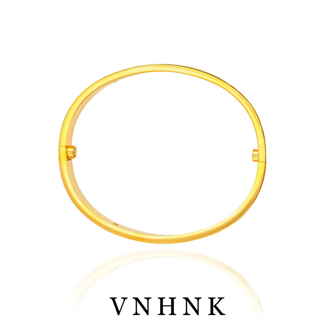 钛钢合成锆石手镯 美可儿   C103   金色小众个性时尚手镯