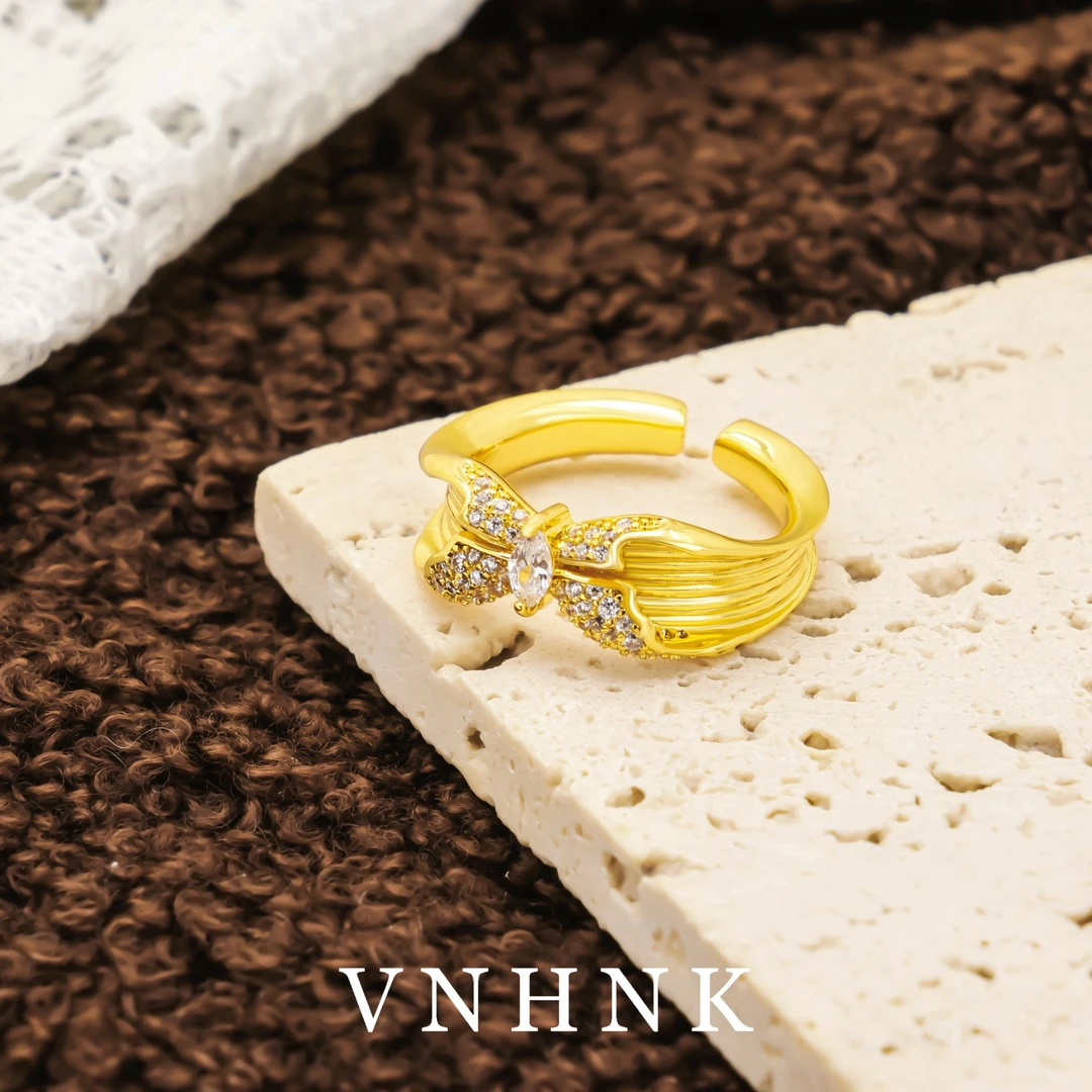 铜合金合成锆石戒指 美可儿   YS562     金色时尚气质戒指