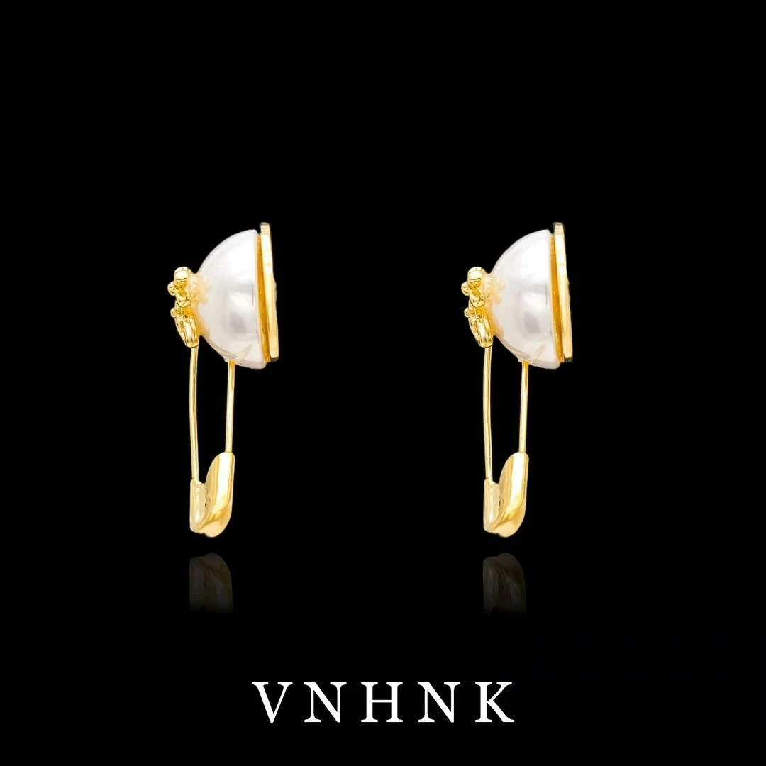 铜合金仿珍珠耳饰 美可儿   A572   金色小众时尚耳环