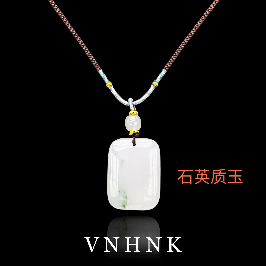 美可儿  Q103    白色时尚气质石英质玉项链预售