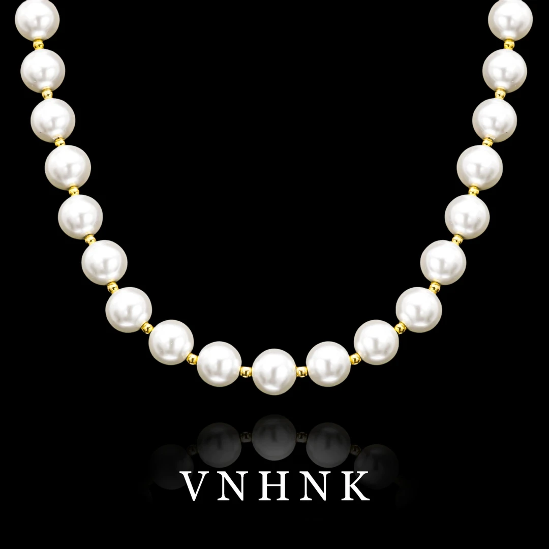 钛钢仿珍珠项链 美可儿   M620  白色(8mm)时尚气质项链