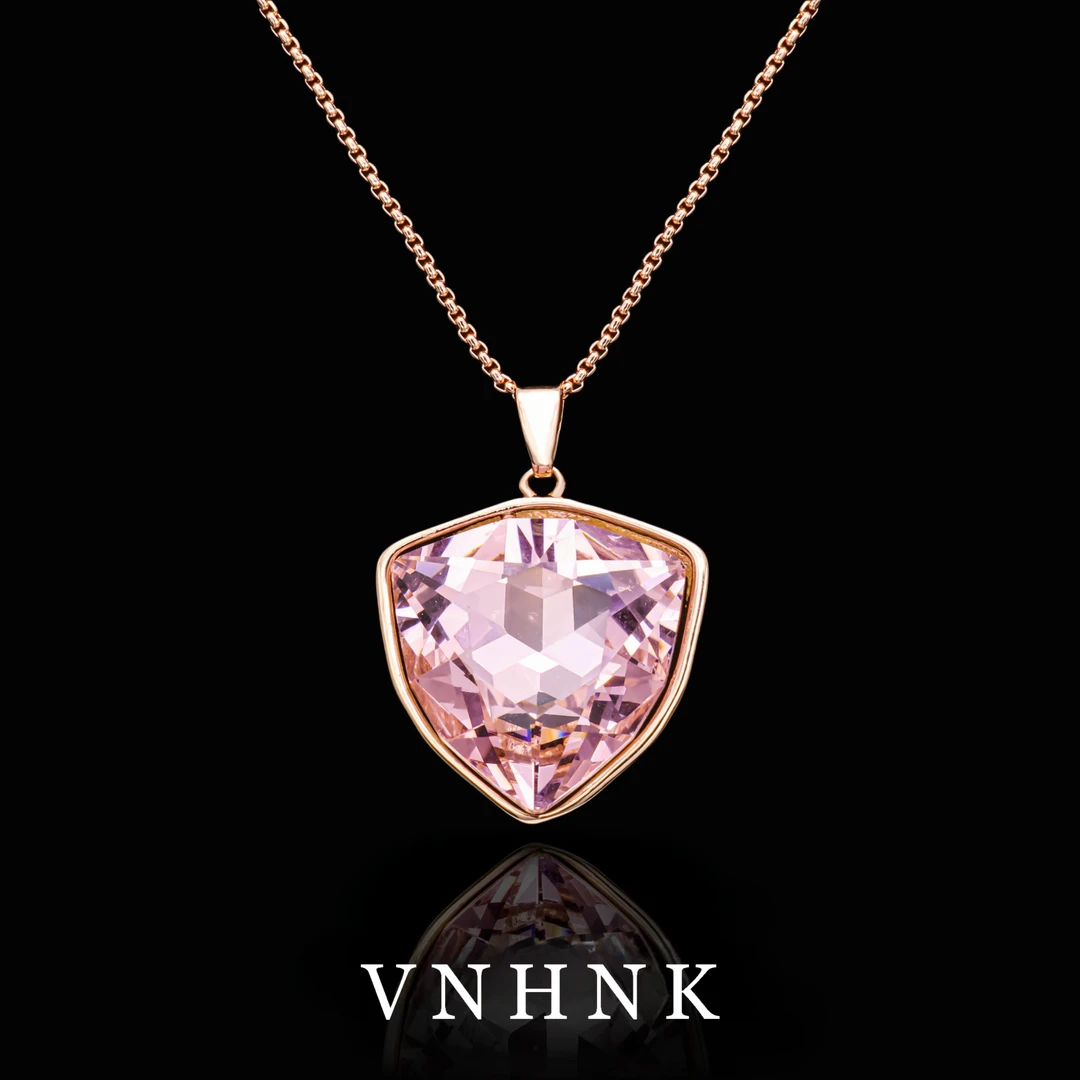 铜合金项链 美可儿   B544   玫瑰色(45cm)气质小众时尚项链