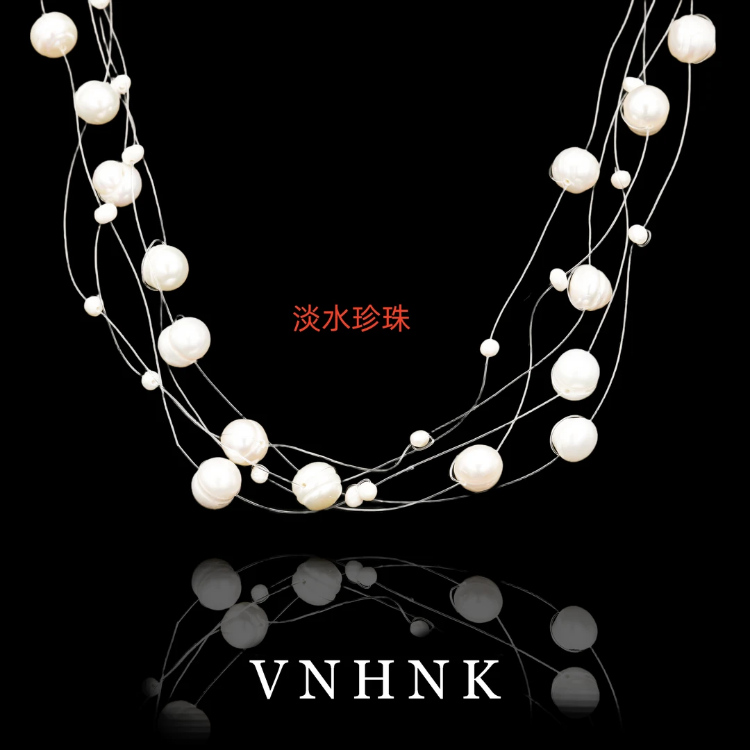 美可儿   YS945   白色气质小众百搭淡水珍珠项链