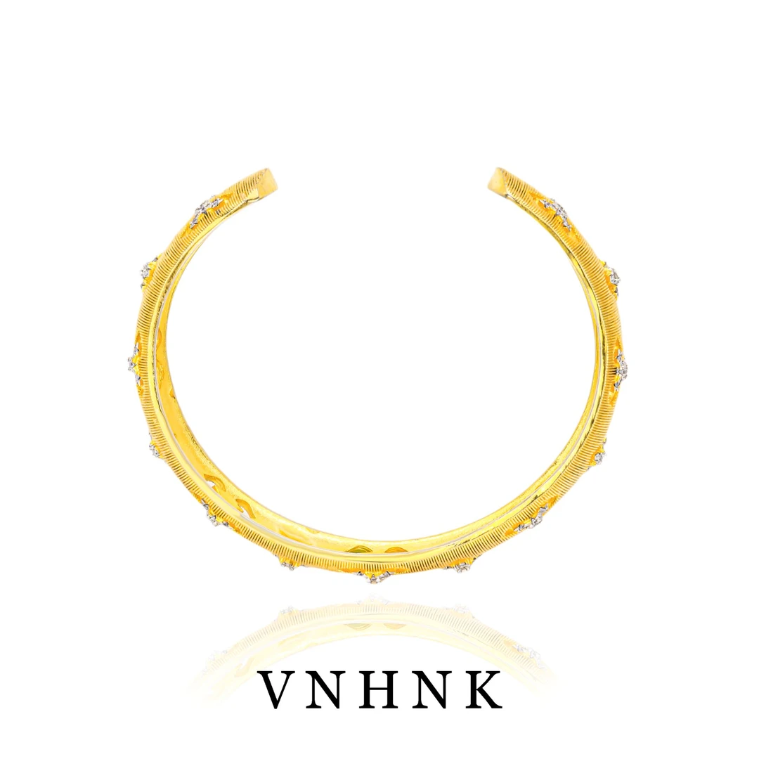 铜合金合成锆石手镯 美可儿   B535   金色气质时尚百搭手镯