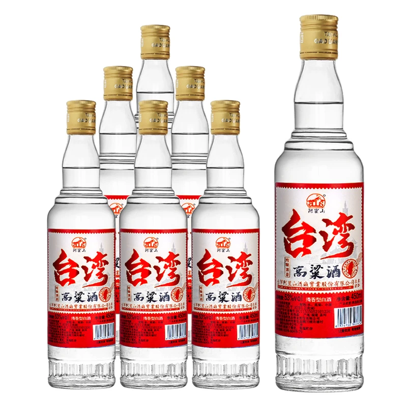 阿嵔山台湾高粱酒纯粮食口粮酒水绵柔清香型大瓶白酒厂53度450ml