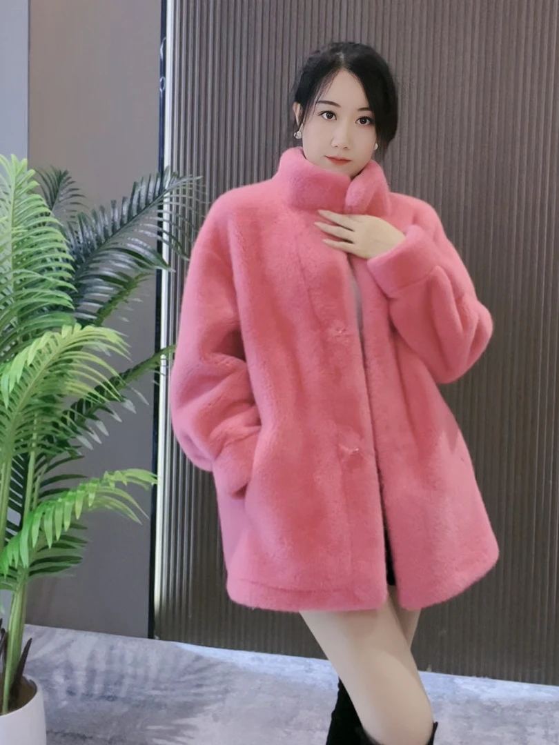 毛毛外套冬季新款女士秋冬女款气质百搭网红长袖时尚设计师