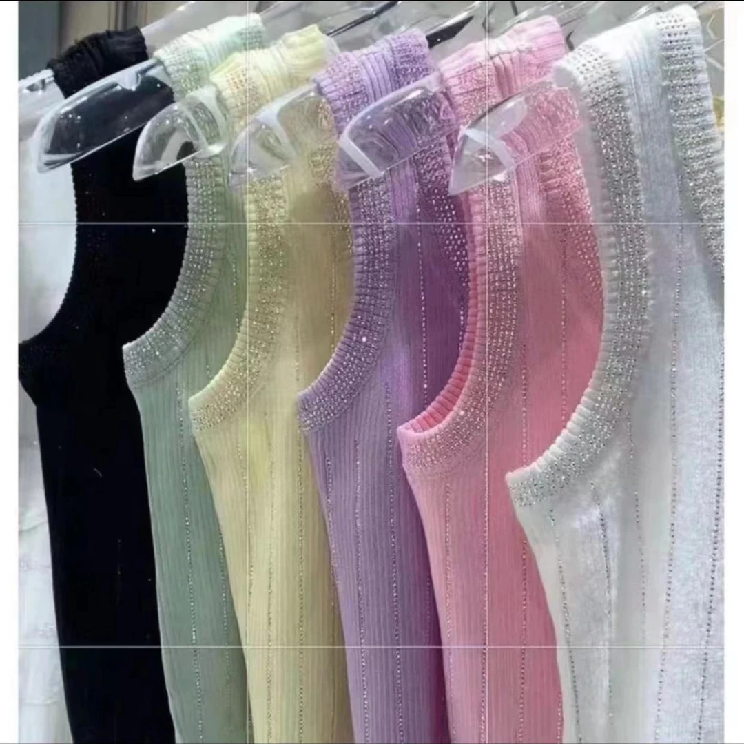 【千寻】运费险！现货！冰爽丝2825夏七彩衣长55-58女款休闲打底背心