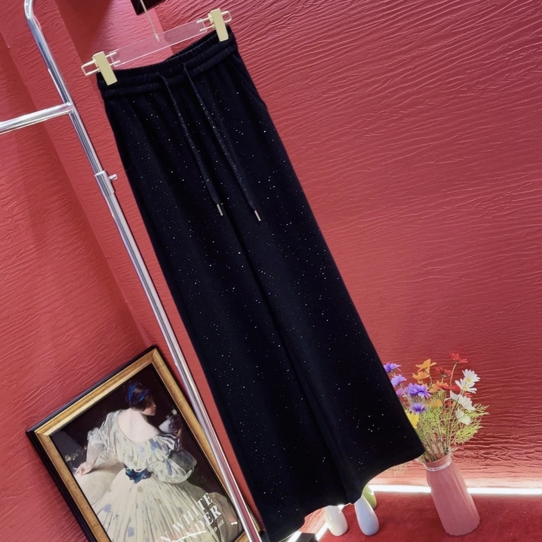 【满天星光2025春季新款】天星糯米直筒裤阔腿休闲不贴腿女休闲裤女