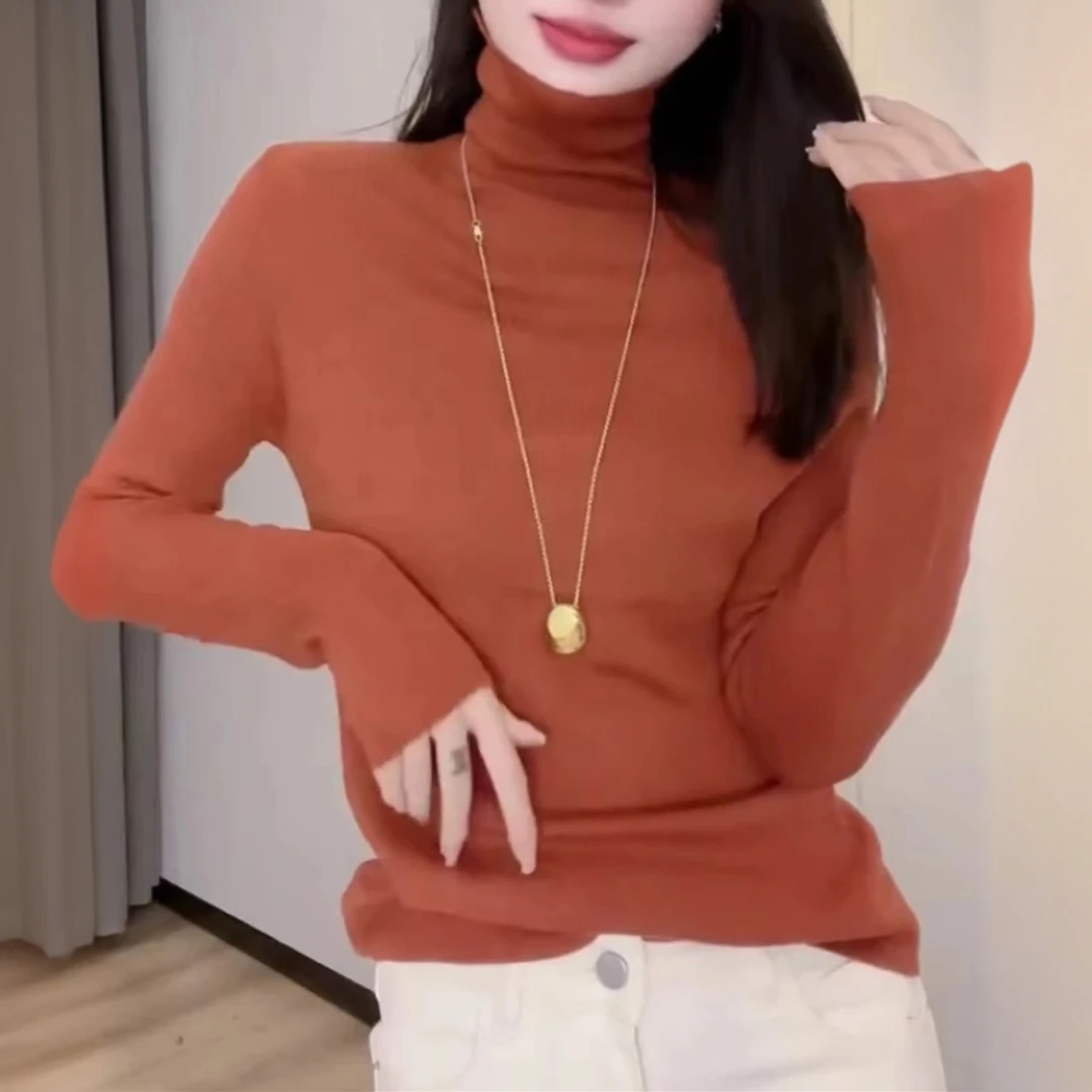 秋冬高领显瘦修身打底衫针织衫M004
