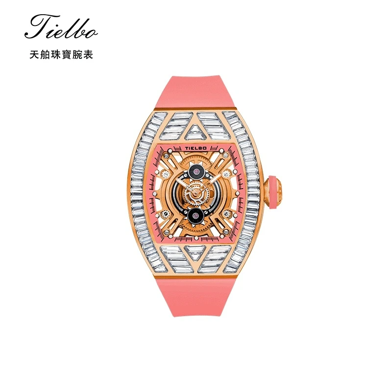 Tielbo/天舶官方正品 时尚酒桶水晶风暴T827S女款轻奢时尚