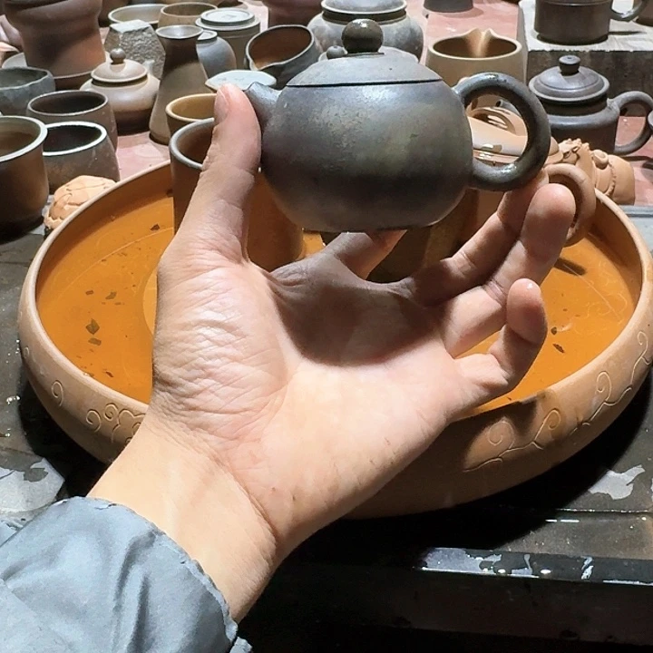 紫砂茶壶坭兴陶柴烧