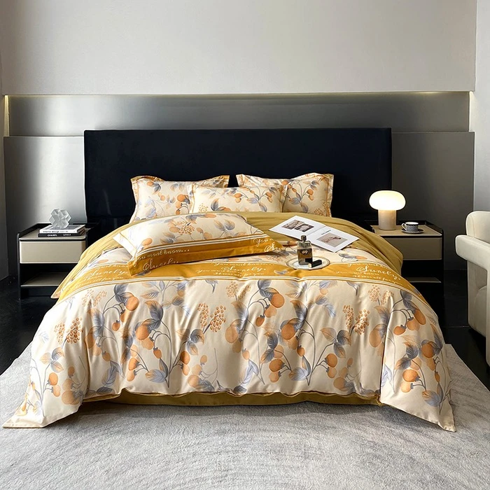 【高货清仓】全棉喷气印花四件套加厚纯棉四件套-YF  秋实