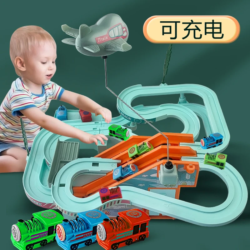 轨道车玩具火车爬楼梯闯关大冒险3-6岁儿童玩具男女孩生日礼物