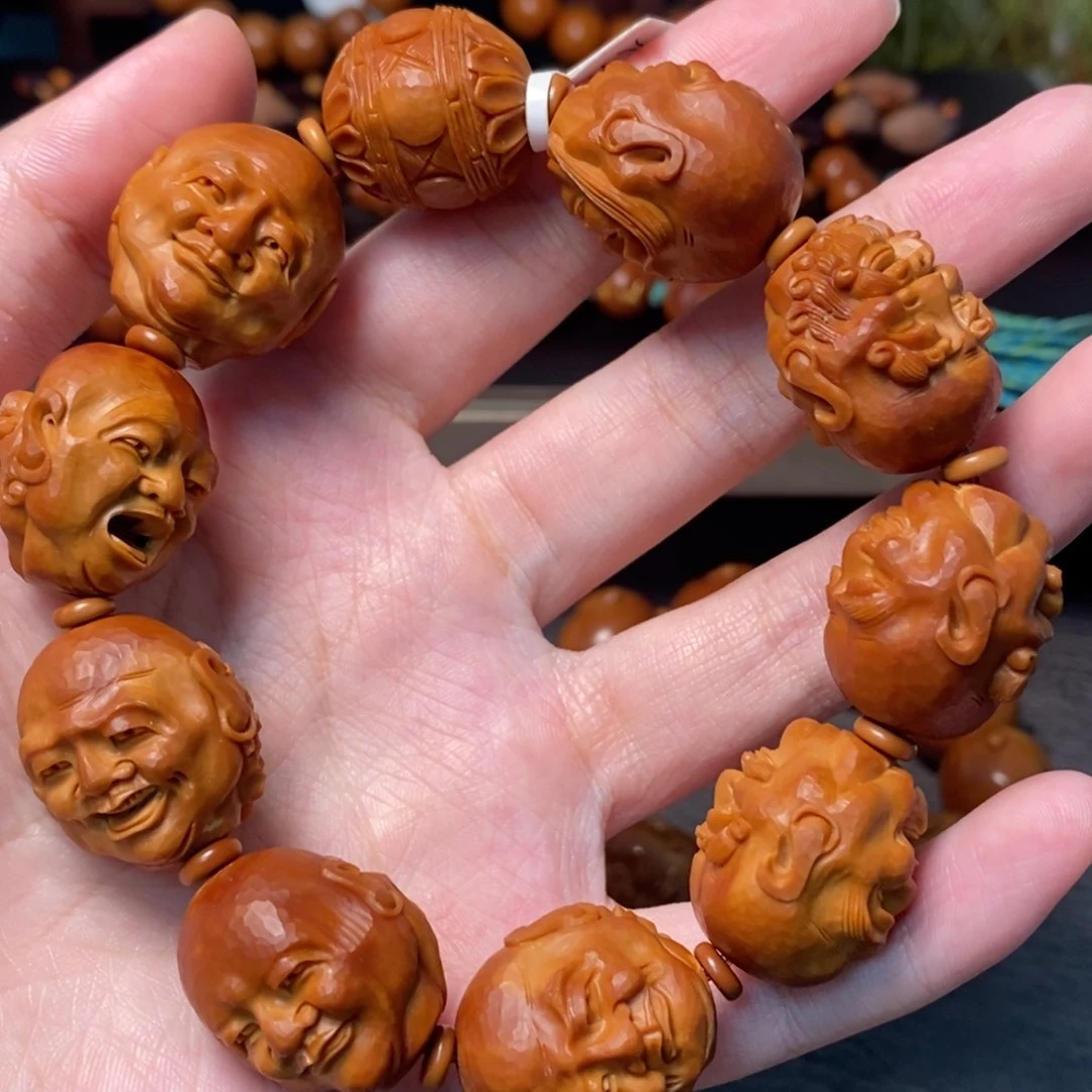 橄榄核核雕须派手串2.1