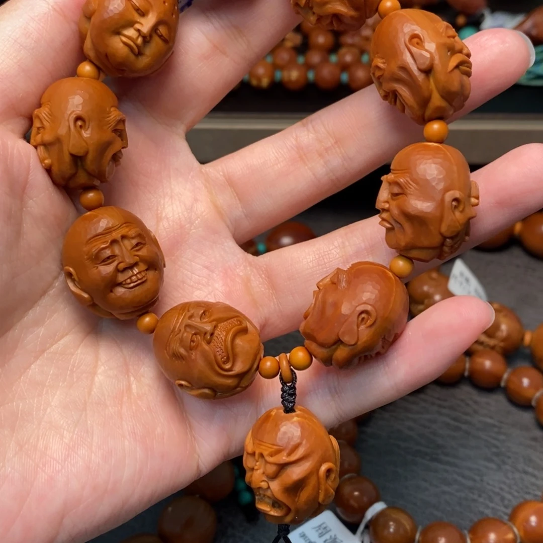 橄榄核核雕罗汉手串2.0