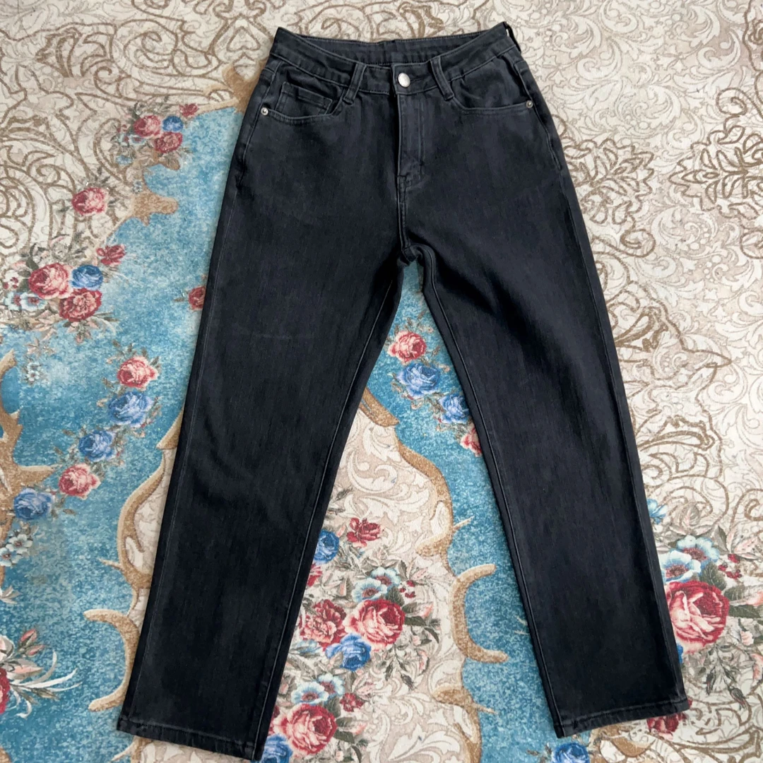 【烟管裤】高腰牛仔裤女款春夏直筒爆款百搭显瘦弹力九分夏季