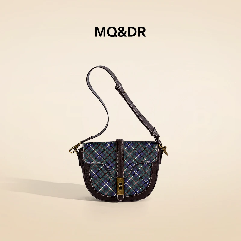 MQ&DR【曼城旧事】原创设计美式复古学院风马鞍包百搭单肩斜挎