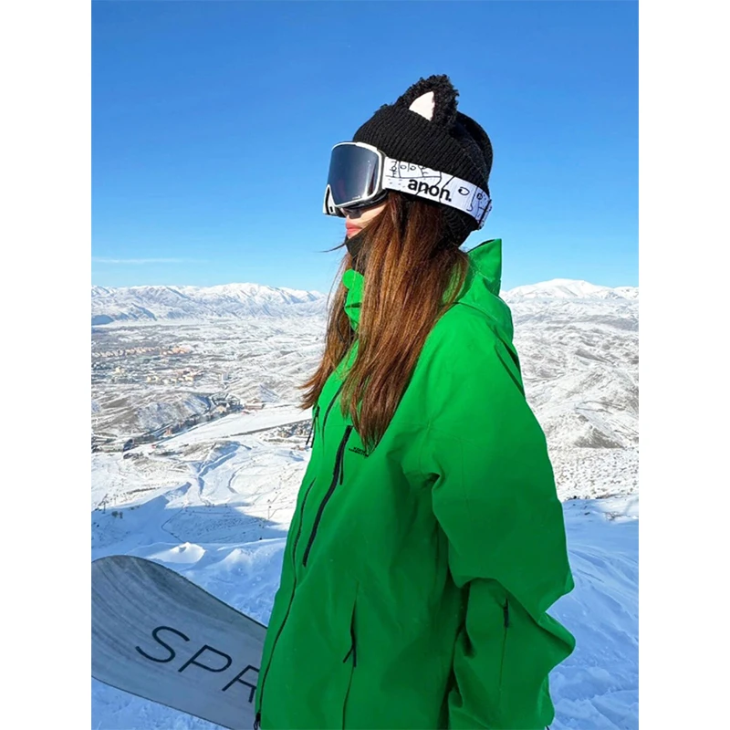 KSKM绿色冲锋衣外套女男2025春秋新款小个子三合一户外徒步登山服