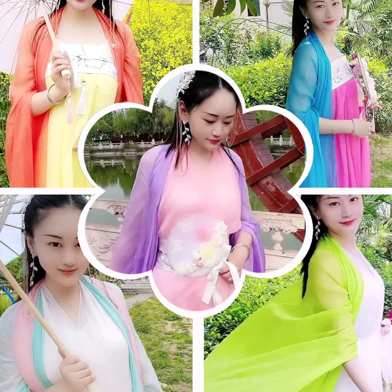 【香初】薄款仙女风 古装大丝巾（3米*1.5米）春夏飘逸百变大丝巾