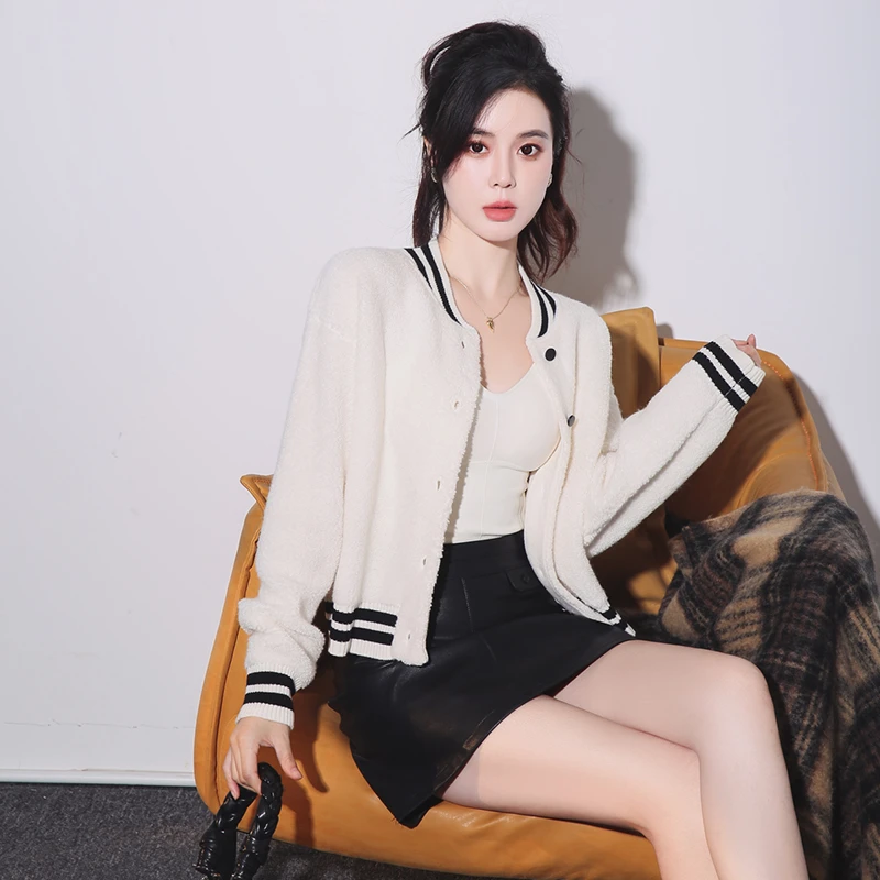 【千一专属】棒球服外套短款小香风百搭休闲冬季30064A18002