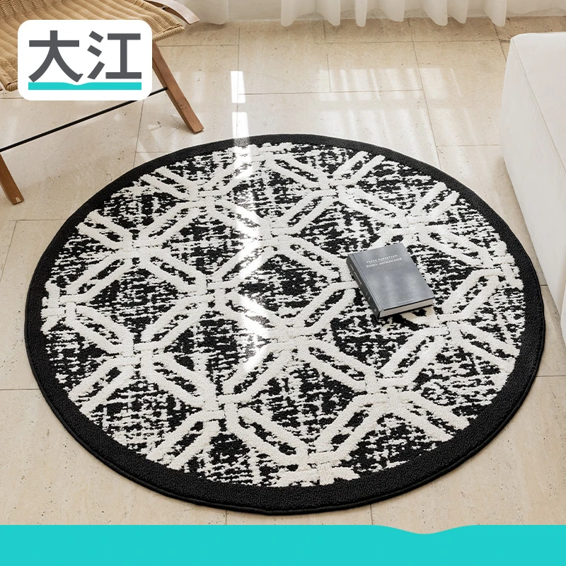 大江客厅地毯家用房轻奢高级卧室内满铺地垫大面积床边圆毯韵格影