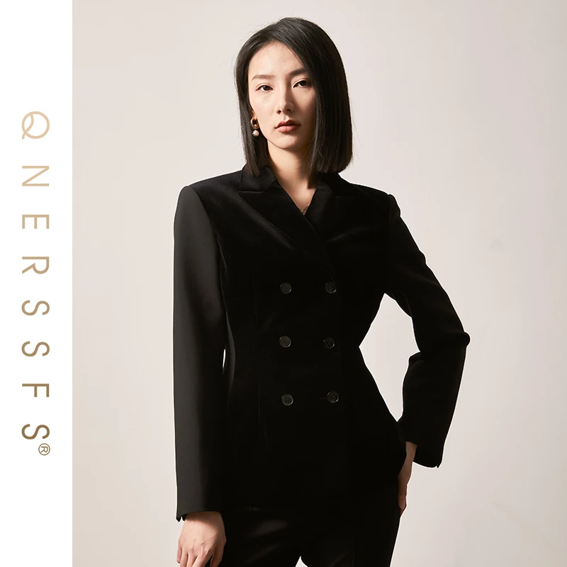 【粉慕奢尔周年庆】【格一专享】时装周走秀款绵羊毛桑蚕丝西服-C2016