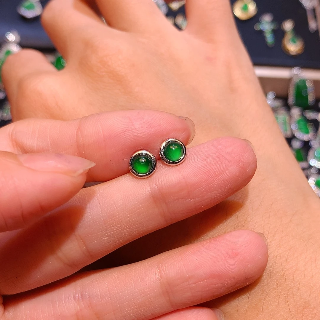 翡翠吊坠(不含链)银S925镶嵌