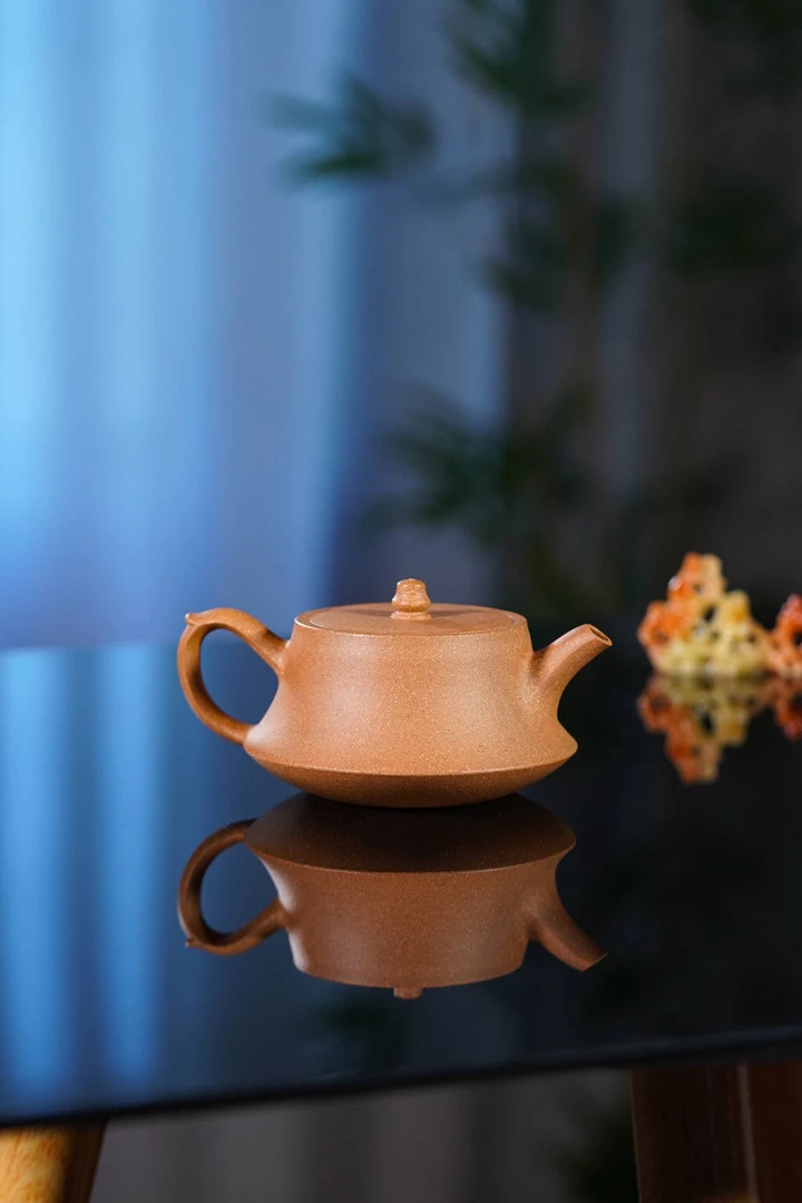 传统款式柱础壶选用老段泥手工制作容量200cc口盖严密