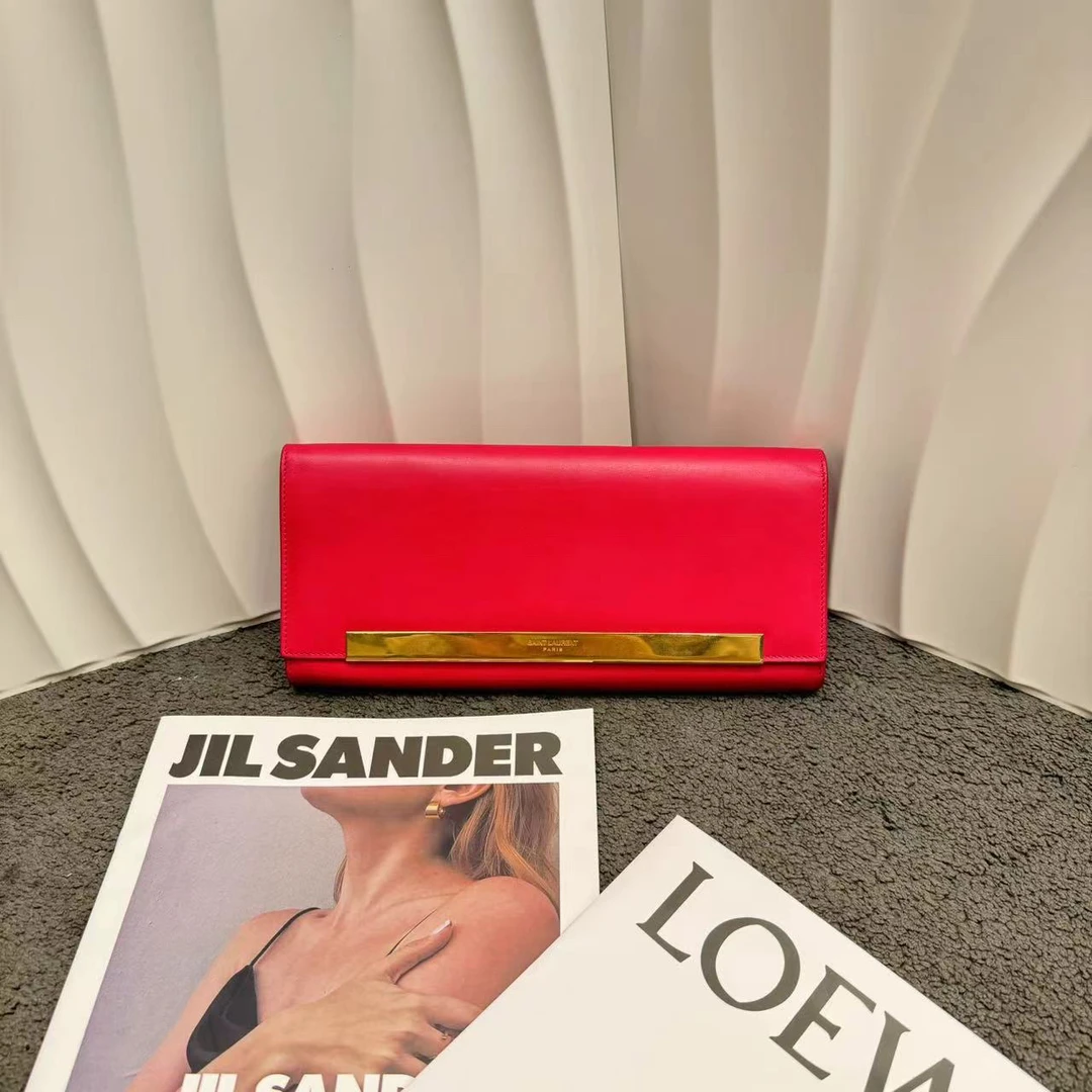 95新 YSL/圣罗兰 YSL/圣罗兰 红色晚宴手拿包 07856