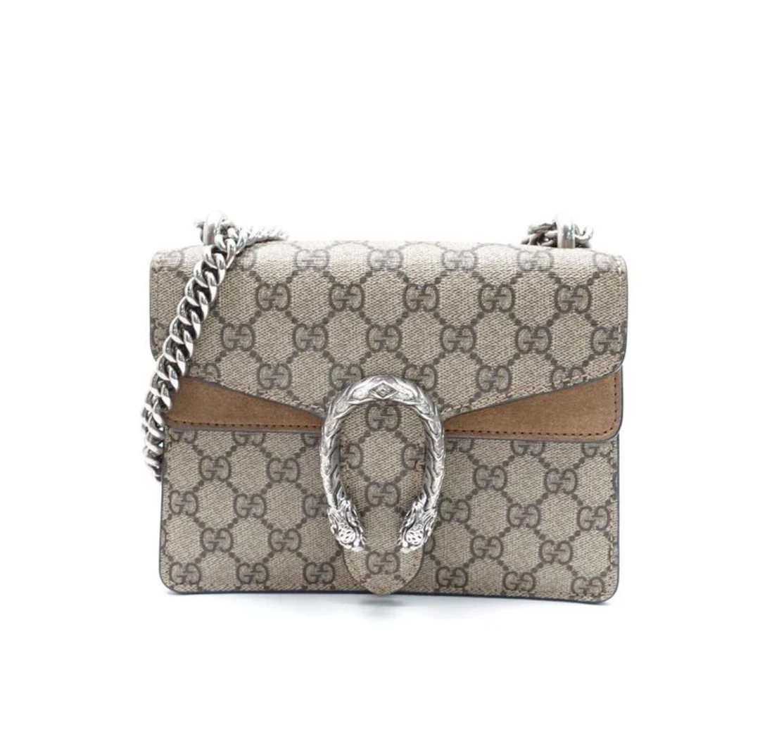 95新 GUCCI/古驰 GUCCI/古驰 驼色酒神 小号 链条包 35813